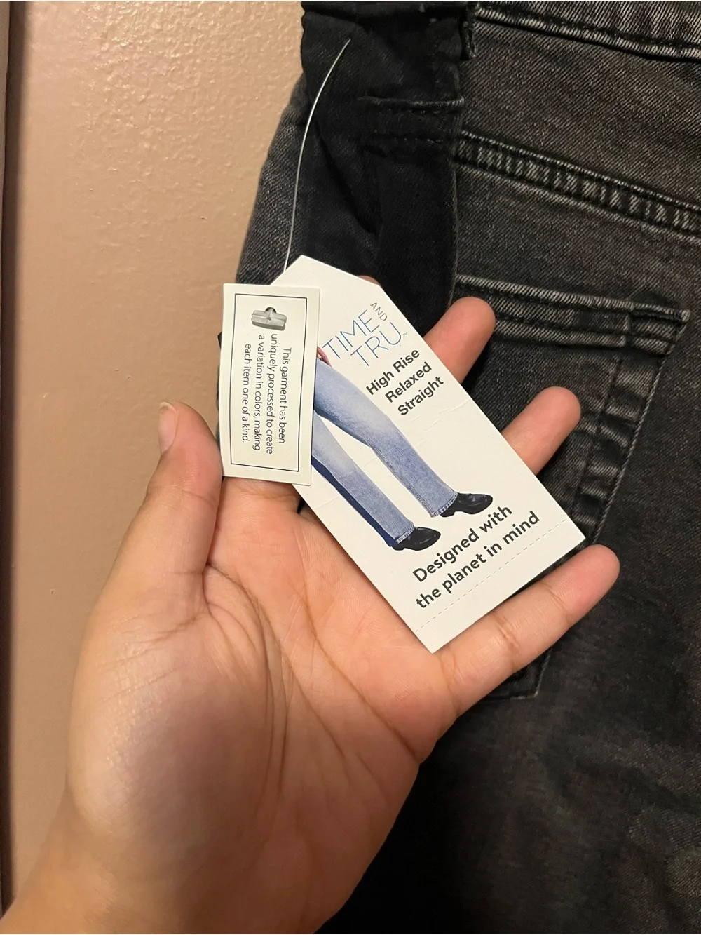 NWT Time & Tru High Rise Relaxed Straight Women’s Jeans Size 16